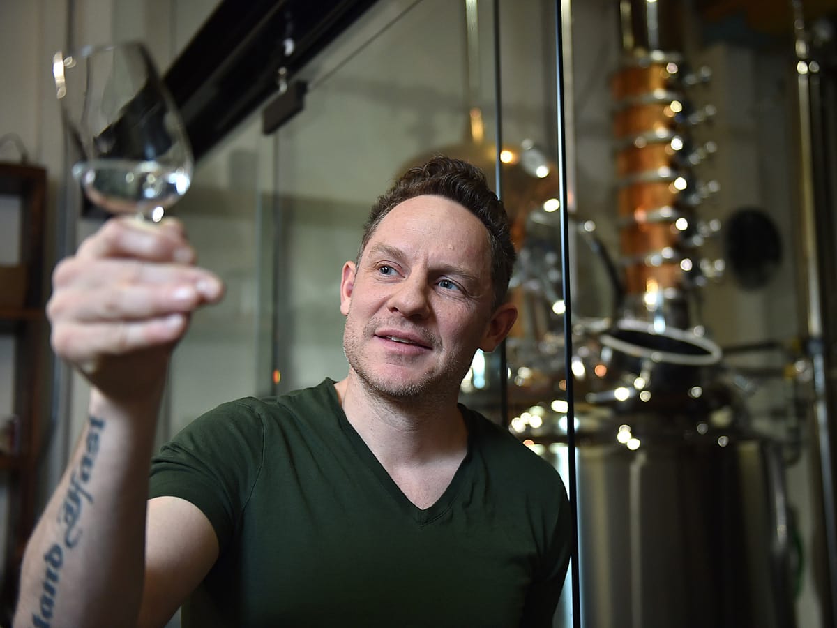 Resurrection Spirits co-owner Brian Grant got interested in distilling around a decade ago when, as a bartender, he couldn’t find the bitters he wanted and started making his own. Photo: Dan Toulgoet