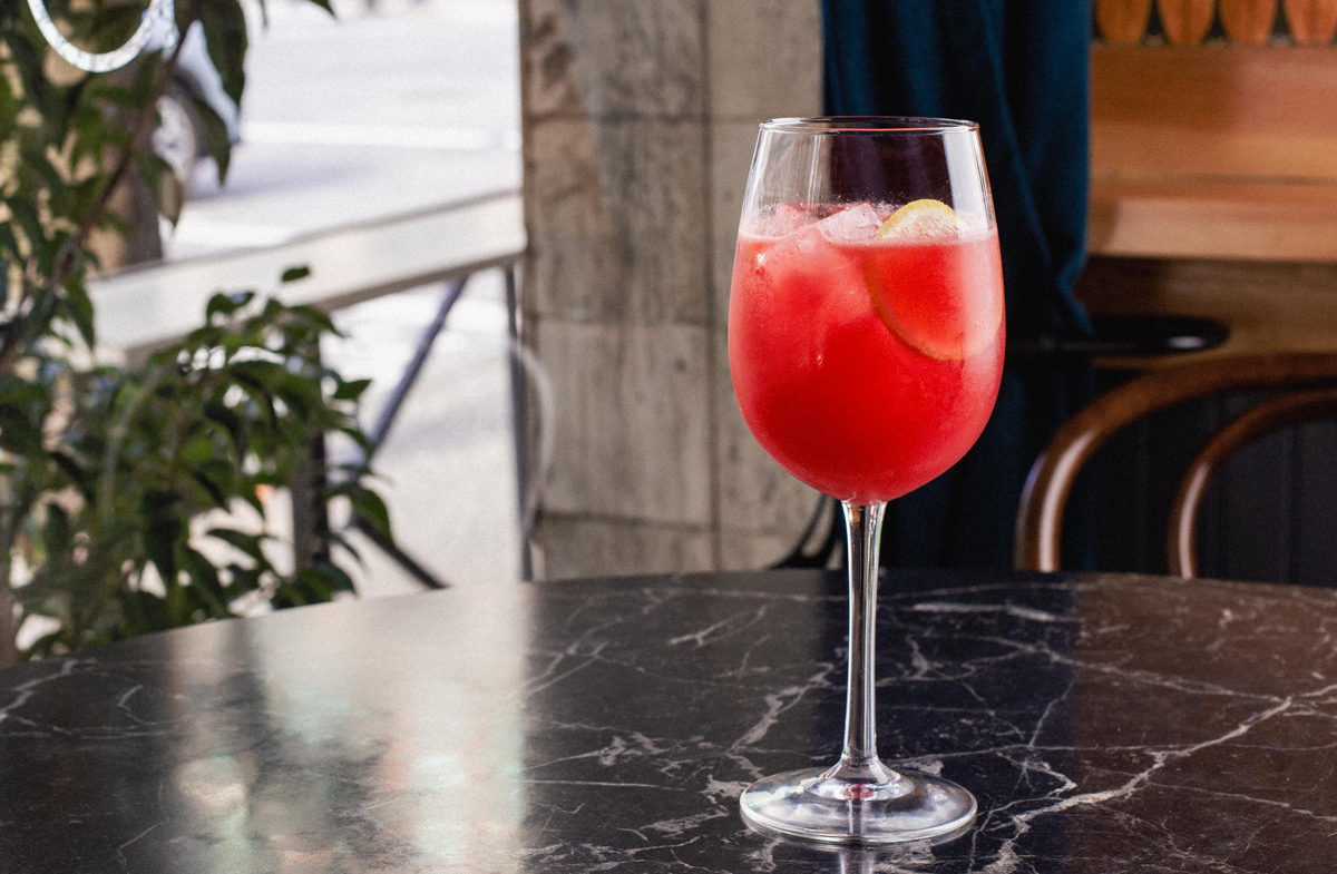 A pretty drink to put you in the pink