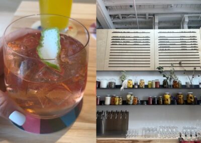 You can sip infused spirits and cocktails on tap in an old auto repair shop